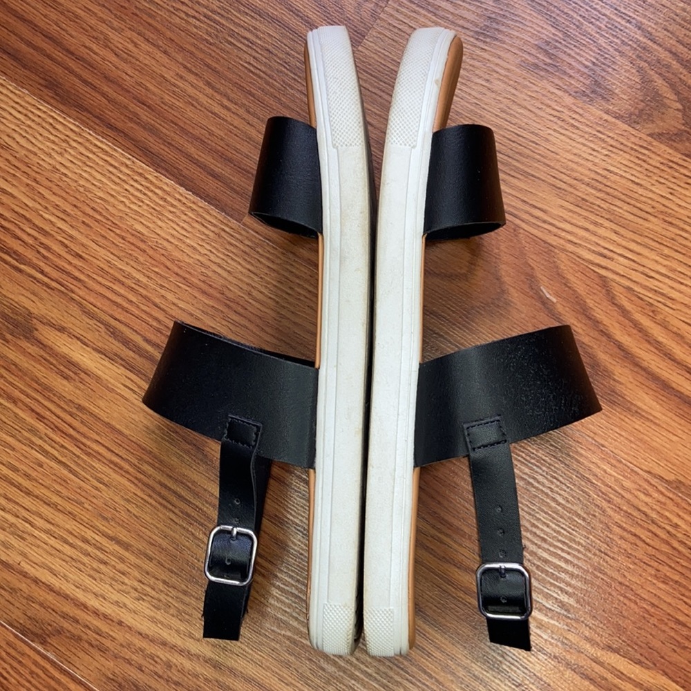 Forever21 Black Slingback Sandals - Picture 6 of 8